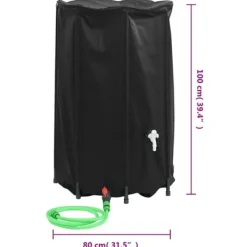 Outlet Vattentank med kran vikbar 500 L PVC - Bevattning Regntunnor