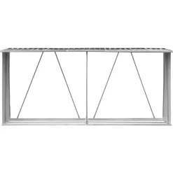 vidaXL Vedskjul galvaniserat stål 330x84x152 cm antracit
