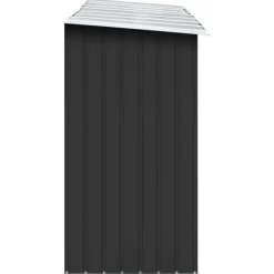vidaXL Vedskjul galvaniserat stål 330x84x152 cm antracit