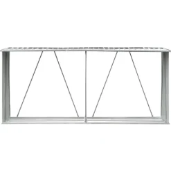 Hot Vedskjul i galvaniserat stål 330x84x152 cm grå Skjul, Garage & Carports