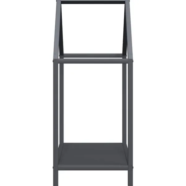 Outlet Vedställ antracit 40x25x60 cm kallvalsat stål Tillbehör Till Vedeldade Kaminer & Öppna Spisar