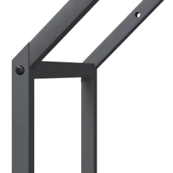 Outlet Vedställ antracit 40x25x60 cm kallvalsat stål Tillbehör Till Vedeldade Kaminer & Öppna Spisar