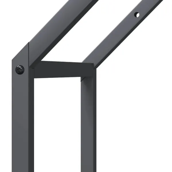 Outlet Vedställ antracit 40x25x60 cm kallvalsat stål Tillbehör Till Vedeldade Kaminer & Öppna Spisar