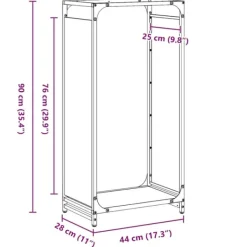 Discount Vedställ antracit 44x28x90 cm kallvalsat stål Tillbehör Till Vedeldade Kaminer & Öppna Spisar