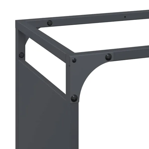 Discount Vedställ antracit 44x28x90 cm kallvalsat stål Tillbehör Till Vedeldade Kaminer & Öppna Spisar