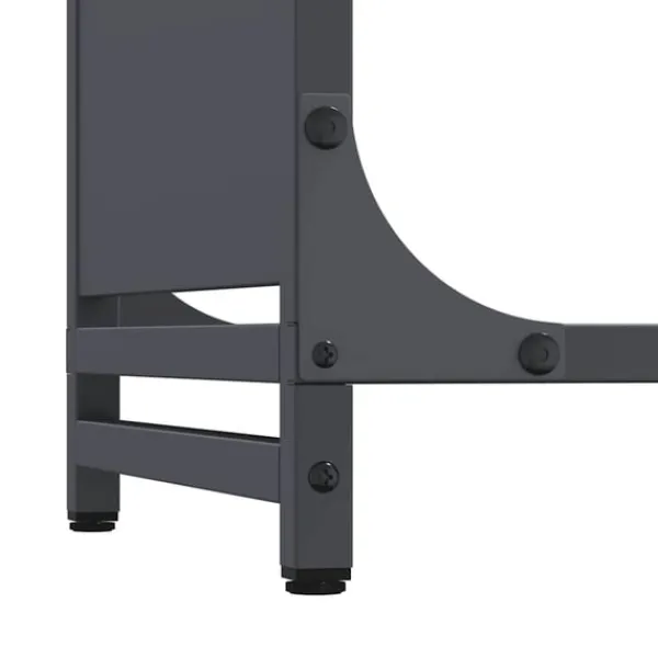 Discount Vedställ antracit 44x28x90 cm kallvalsat stål Tillbehör Till Vedeldade Kaminer & Öppna Spisar