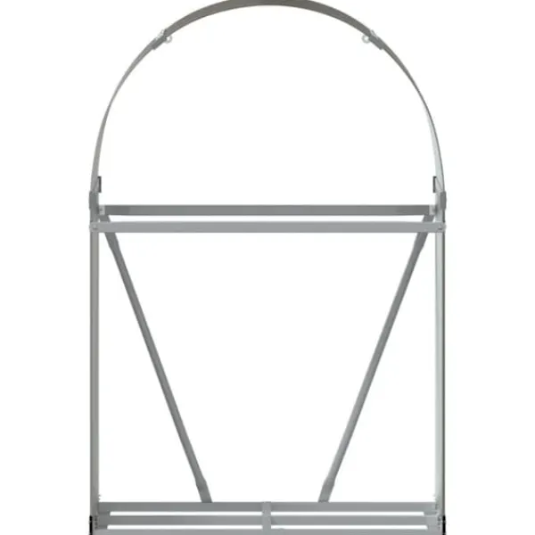 Discount Vedställ brun 80x45x120 cm galvaniserat stål - Vedställ & vedkorgar Tillbehör Till Vedeldade Kaminer & Öppna Spisar