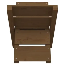 vidaXL Vedställ Honungsbrunt 47x39,5x48 cm massiv furu