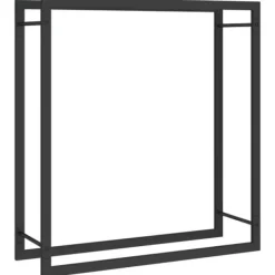 Discount Vedställ matt svart 80x28x86 cm stål - Vedställ & vedkorgar Tillbehör Till Vedeldade Kaminer & Öppna Spisar