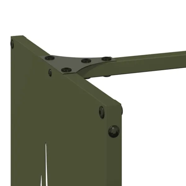 Online Vedställ olivgrön 40x30x80 cm kallvalsat stål Tillbehör Till Vedeldade Kaminer & Öppna Spisar