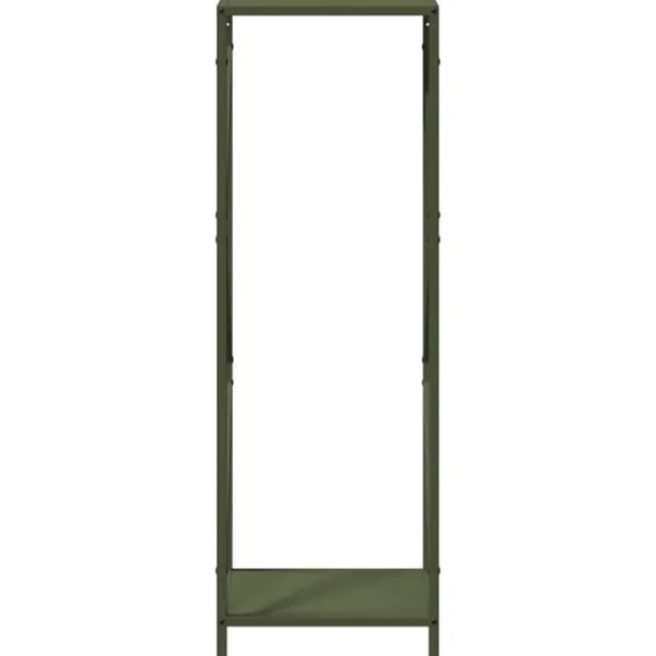 Clearance Vedställ olivgrön 34x25x100 cm kallvalsat stål Tillbehör Till Vedeldade Kaminer & Öppna Spisar
