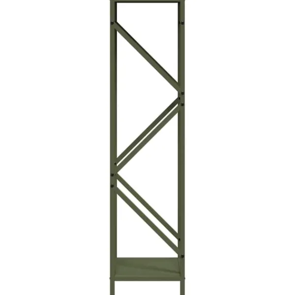 Clearance Vedställ olivgrön 34x25x100 cm kallvalsat stål Tillbehör Till Vedeldade Kaminer & Öppna Spisar