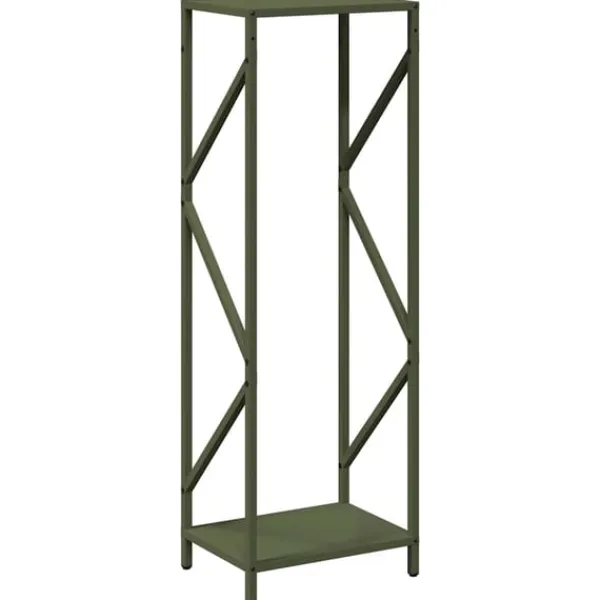 Clearance Vedställ olivgrön 34x25x100 cm kallvalsat stål Tillbehör Till Vedeldade Kaminer & Öppna Spisar