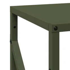 Clearance Vedställ olivgrön 34x25x100 cm kallvalsat stål Tillbehör Till Vedeldade Kaminer & Öppna Spisar