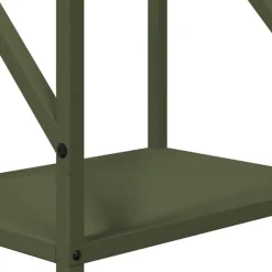 Clearance Vedställ olivgrön 34x25x100 cm kallvalsat stål Tillbehör Till Vedeldade Kaminer & Öppna Spisar