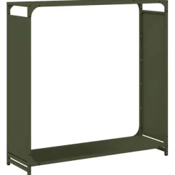 vidaXL Vedställ olivgrön 90x28x90 cm kallvalsat stål