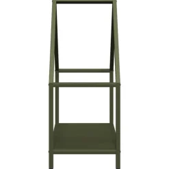 New Vedställ olivgrön 60x25x60 cm kallvalsat stål Tillbehör Till Vedeldade Kaminer & Öppna Spisar