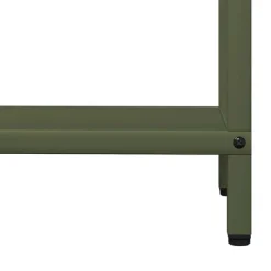 New Vedställ olivgrön 60x25x60 cm kallvalsat stål Tillbehör Till Vedeldade Kaminer & Öppna Spisar