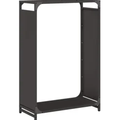 vidaXL Vedställ svart 60x28x90 cm kallvalsat stål