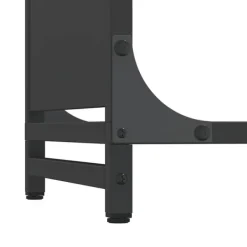 vidaXL Vedställ svart 60x28x90 cm kallvalsat stål