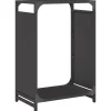 vidaXL Vedställ svart 44x28x65 cm kallvalsat stål