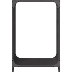 vidaXL Vedställ svart 44x28x65 cm kallvalsat stål