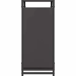 vidaXL Vedställ svart 44x28x65 cm kallvalsat stål