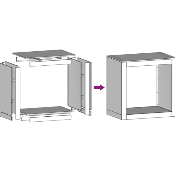 Discount Vedställ vit 60x40x60 cm stål Tillbehör Till Vedeldade Kaminer & Öppna Spisar