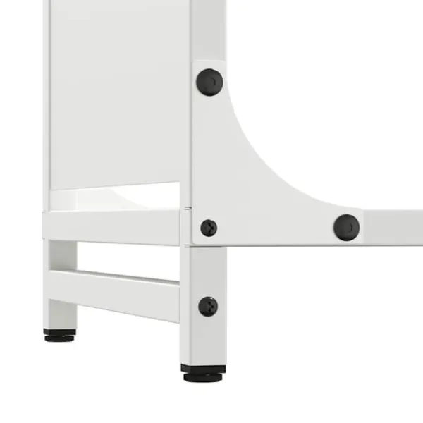 Sale Vedställ vit 44x28x90 cm kallvalsat stål Tillbehör Till Vedeldade Kaminer & Öppna Spisar