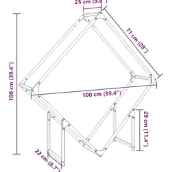 New Vedställ vit 100x25x100 cm kallvalsat stål Tillbehör Till Vedeldade Kaminer & Öppna Spisar