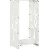 vidaXL Vedställ vit 40x30x80 cm kallvalsat stål