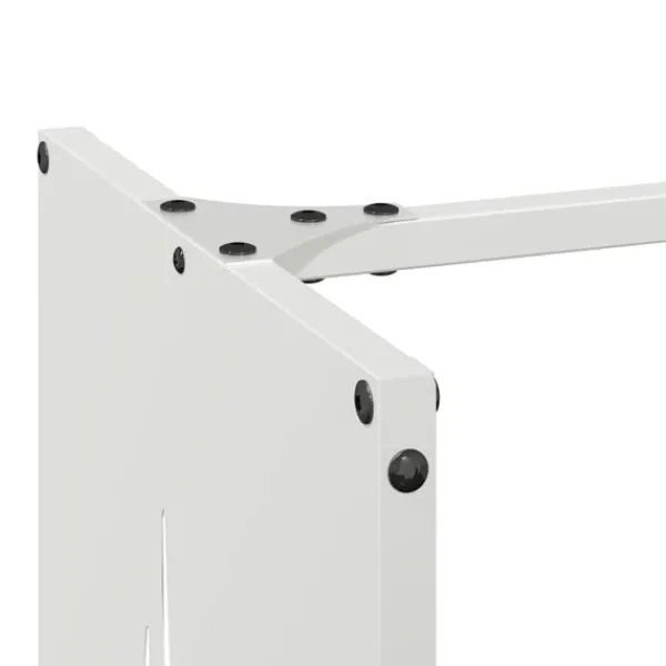 vidaXL Vedställ vit 40x30x80 cm kallvalsat stål