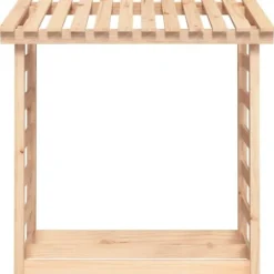 New Vedställ 108x64,5x110 cm massiv furu - Tillbehör till vedställ & vedkorgar Tillbehör Till Vedeldade Kaminer & Öppna Spisar