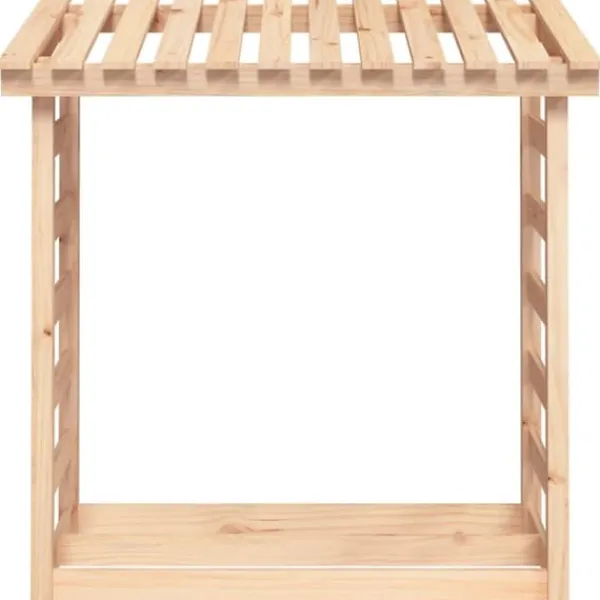 New Vedställ 108x64,5x110 cm massiv furu - Tillbehör till vedställ & vedkorgar Tillbehör Till Vedeldade Kaminer & Öppna Spisar