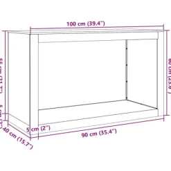 vidaXL Vedställ 100x40x60 cm väderbeständigt stål