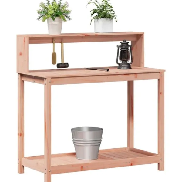 Outlet Växtbord med hyllor 108x50x109,5 cm massivt douglasträ - Växtställ Planteringsbänkar