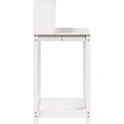 Clearance Växtbord med hyllor vit 82,5x50x109,5 cm massiv furu - Växtställ Planteringsbänkar