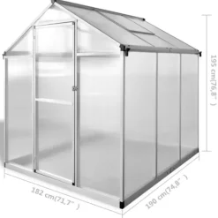 Växthus 3,46 m² förstärkt aluminium - Växthus Växthus