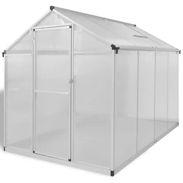 Online Växthus i förstärkt aluminium med basram 4,6 m² - Växthus Växthus