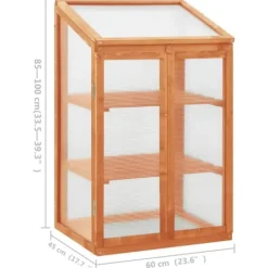 vidaXL Växthus 60x45x100 cm granträ - Växthus