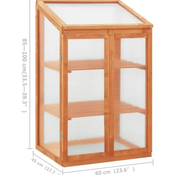 vidaXL Växthus 60x45x100 cm granträ - Växthus