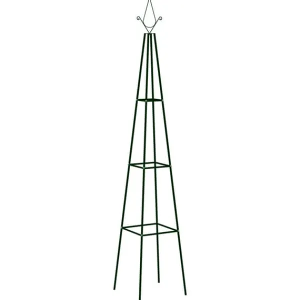 vidaXL Växtstöd 2 st mörkgrön 35x35x195 cm järn - Bersåer, spaljéer & pergolor