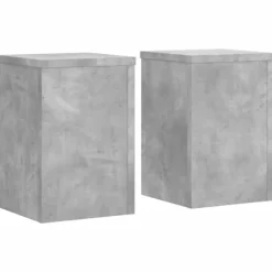 Outlet Växtställ 2 st betonggrå 25x25x35 cm konstruerat trä Växtställ
