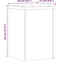 Outlet Växtställ 2 st betonggrå 25x25x35 cm konstruerat trä Växtställ