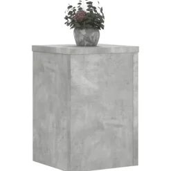 Outlet Växtställ 2 st betonggrå 25x25x35 cm konstruerat trä Växtställ