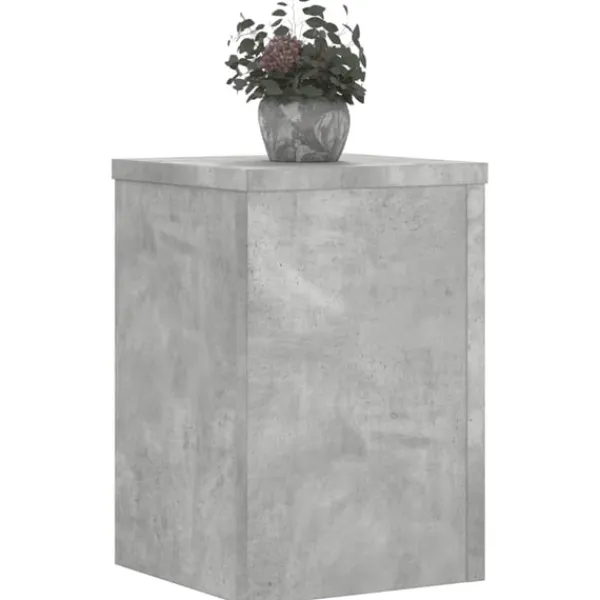 Outlet Växtställ 2 st betonggrå 25x25x35 cm konstruerat trä Växtställ