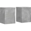 vidaXL Växtställ 2 st betonggrå 15x15x20 cm konstruerat trä