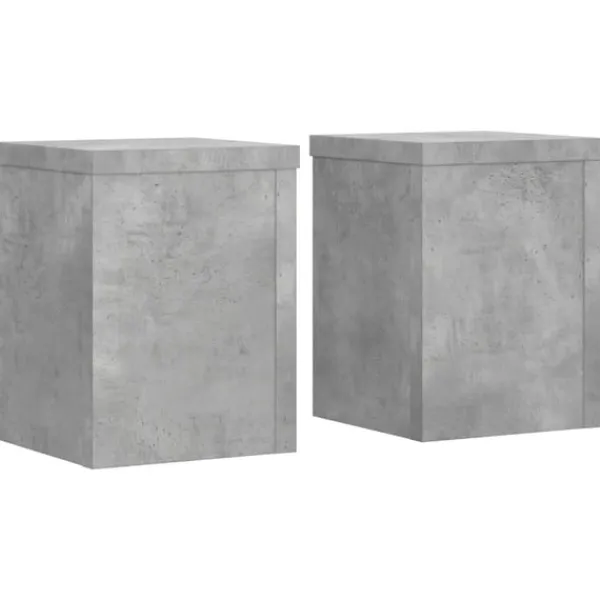 vidaXL Växtställ 2 st betonggrå 15x15x20 cm konstruerat trä