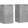 Clearance Växtställ 2 st betonggrå 10x10x18 cm konstruerat trä Krukor & Växtbehållare