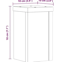 Clearance Växtställ 2 st betonggrå 10x10x18 cm konstruerat trä Krukor & Växtbehållare